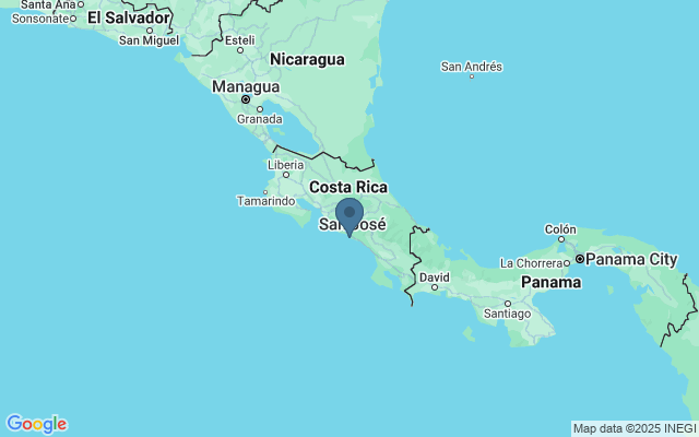 Kaart met locatie Nationaal Park Manuel Antonio